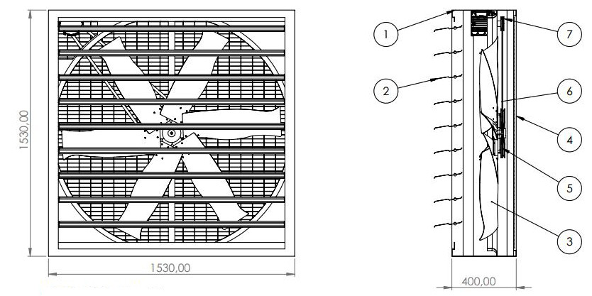 Modelo 1.530 x 1.530 mm spec